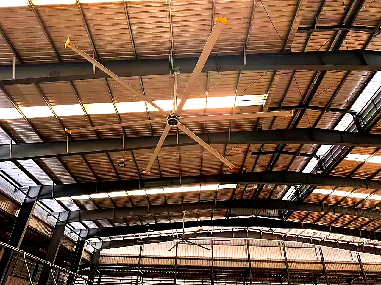 Ayzair HVLS fan installation in a Pune warehouse